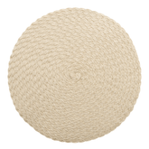 Jogo Americano Leaf Redondo Creme - 38 cm - Ela Decora